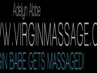 Russian teenie Adelyn Abbe gets virgin massage Porn Videos