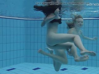 Two Hot Lesbians in the Pool Loving Eachother: Free Porn 42