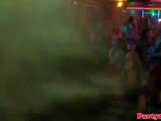 Teen amateurs party wild in sexy nightclub