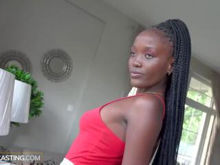 Ebony supermodel krasan casting fuck and cum walet