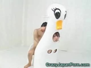 Japán duck lány facialed!