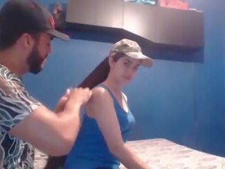 Sexy Long Haired Colombian Hairjob Blowjob Long Hair.
