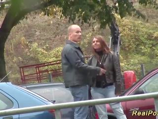 German Stepmom picked up for outdoor sex