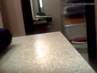 Hidden camera on my 45 year old mom Eva Maria naked in bathroom