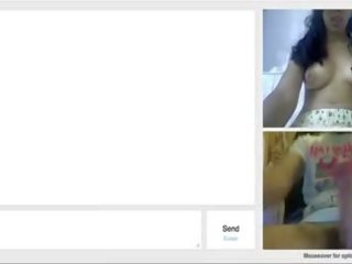 Omegle - สหราชอาณาจักร ขนดก วัยรุ่น แสดงให้เห็นว่า เธอ ร่างกาย