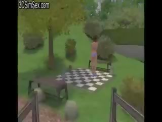 Two Guys Fucks A Girl In A Park