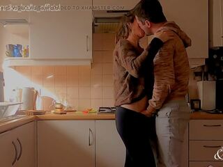 Kitchen Make out with Kissing & Fingering - Sensual Teasing Stepsister