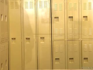 Hot Buff Wrestler Jerks Off In The Locker Room