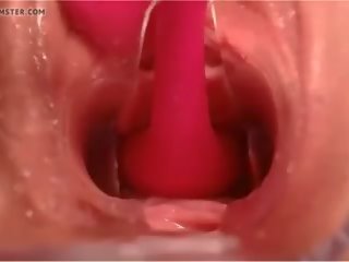 오미 보드 크림색의 정액 검경 깊은 내부 경부: 고화질 포르노를 바