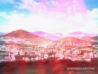 Susijaudinęs anime coeds svajojimas apie karštas seksas į mokykla