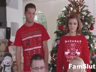 Step-Sis fucked me during family cristmus pictures | FamSlut.com