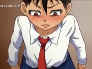 Anime escola miúda conas brincou com um lambida debaixo da saia