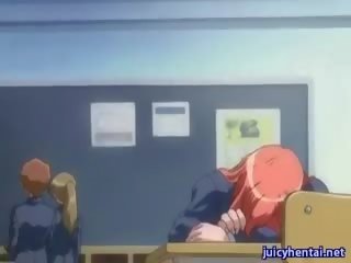 Anime Girl Rubs Shemale Cock