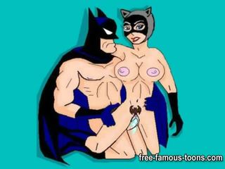 Batman close to catwoman and batgirl orgies