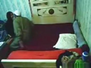 Voyeur tapes an arab hijab girl having missionary sex with a guy on the bed HClips - Private Home