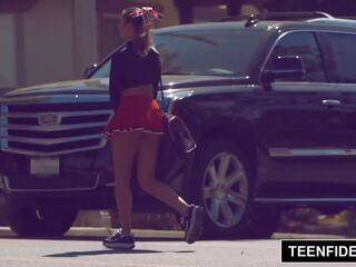 Teenfidelity Cute Cheerleader Liza Rowe Shakes Her Pom Poms