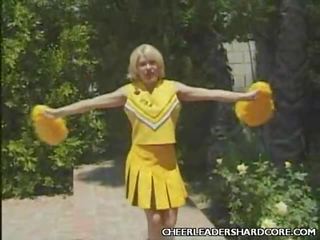 Blonde Cheerleader Tease