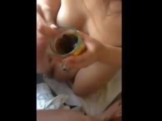 Russian Girl Drinks Coffee with Cream, Porn e7