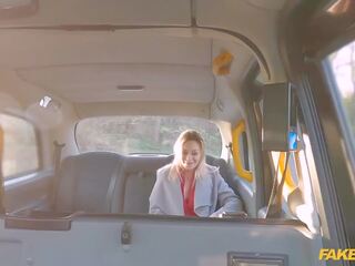 Fake Taxi Blonde in red underwear has a wild ride on a big long cock