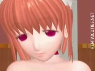Red haired 3D hentai slut fucking