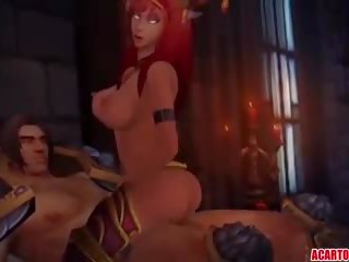 Velký kozičky alexstrasza dostane v prdeli těžký podle velký čurák: porno 3d