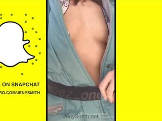 Snapchat by Jeny Smith: Wet Pantyhose, public flashing, etc Porn Videos