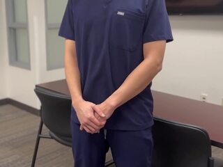 Creepy Doctor Convinces Young Naive Asian Medical Intern to Fuck to get Ahead