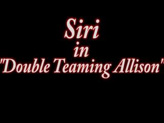 RedHead Siri Double Team Allison With Strapon