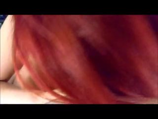 Amateur Redhead Whore sucks uncut cock POV