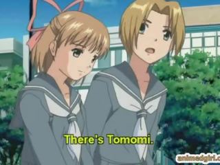 Cute hentai schoolgirl fucked shemale anime in the class