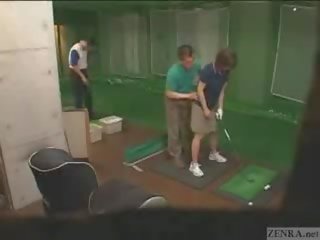 Muito mãos em jap golfe lição