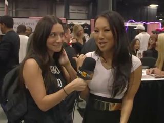 Asa Akira &amp; Cherokee D Ass at eXXXotica 2015 with Pornhub Aria PornhubTV