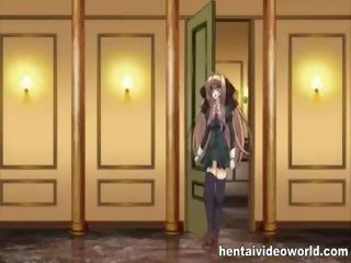 Transa körd i skola toalett på hentai film