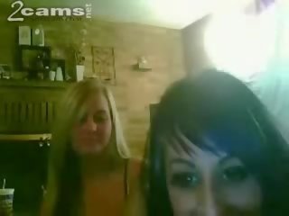 Beberapa teman wanita memutuskan kepada sembang pada webcam